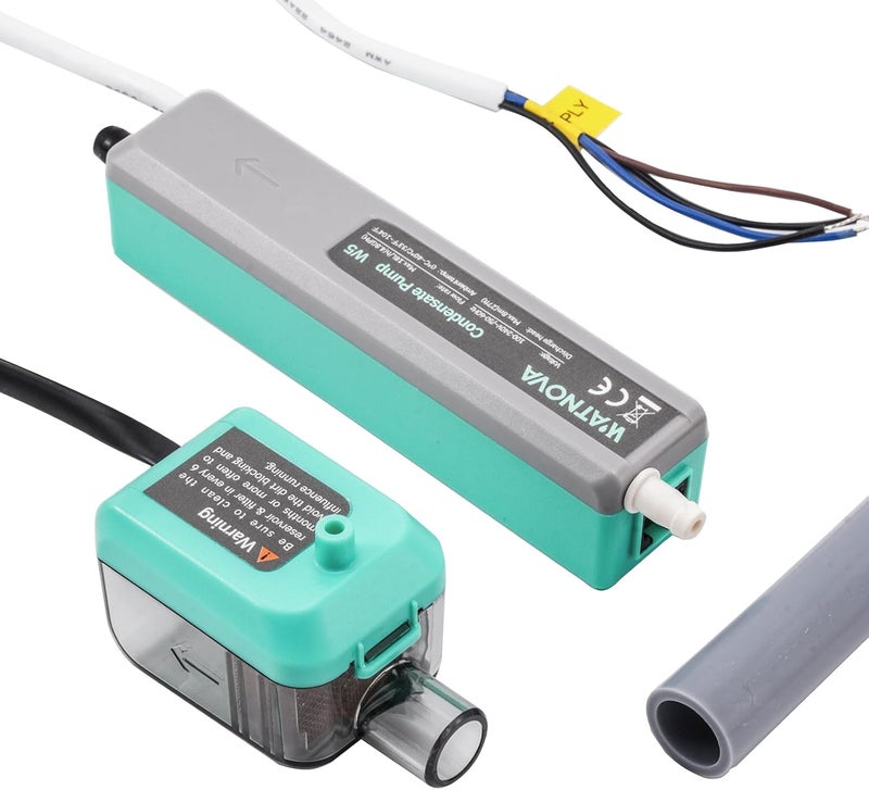 WATNOVA Mini Split Condensate Pump, AC Condensate Pump, 4.75 GPH 100-240V, 27ft Lift, Floatless Sensor Tech, Ultra-Thin Silent Design for HVAC/Wall-mounted Air Conditioner/Ceiling Air Conditioners - Image 1
